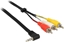 Изображение Delock Cable Stereo jack 3.5 mm 4 pin male angled > 3 x RCA male 1.5 m