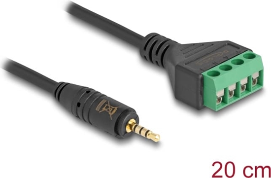 Picture of Delock Cable Stereo jack male 2.5 mm 4 pin to Terminal Block Adapter 20 cm