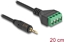 Attēls no Delock Cable Stereo jack male 2.5 mm 4 pin to Terminal Block Adapter 20 cm