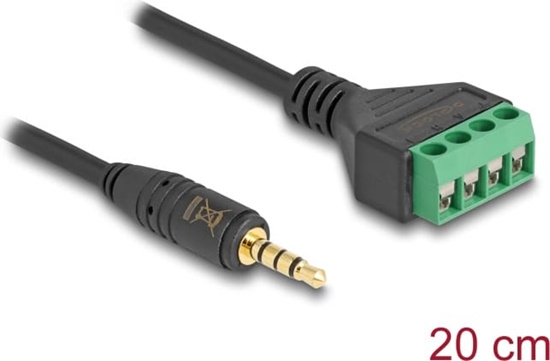 Picture of Delock Cable Stereo jack male 3.5 mm 4 pin to Terminal Block Adapter 20 cm
