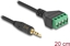 Picture of Delock Cable Stereo jack male 3.5 mm 4 pin to Terminal Block Adapter 20 cm