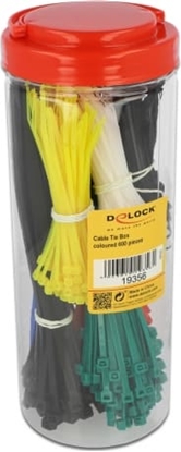Picture of Delock Cable tie assortment box 600 pieces assorted colours