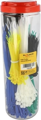 Picture of Delock Cable tie assortment box 600 pieces assorted colours