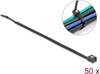 Picture of Delock Cable Tie self-cutting L 200 x W 4.8 mm 50 pieces black