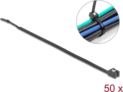 Picture of Delock Cable Tie self-cutting L 280 x W 4.8 mm 50 pieces black