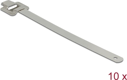 Picture of Delock Cable tie stainless steel reusable with folding clasp L 600 x W 10 mm 10 pieces