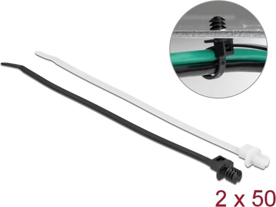 Picture of Delock Cable tie with lamella base L 200 x W 4.8 mm 100 pieces