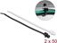 Изображение Delock Cable tie with lamella base L 200 x W 4.8 mm 100 pieces