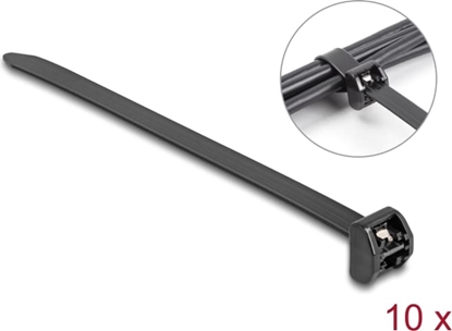 Picture of Delock Cable Tie with metal tab L 406 x W 12.7 mm 10 pieces black