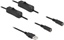 Изображение Delock Cable USB Type-A male to 2 x DC 5.5 x 2.1 mm female with switch 1 m