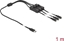 Attēls no Delock Cable USB Type-C™ male to 3 x DC 5.5 x 2.1 mm female with switch 1 m