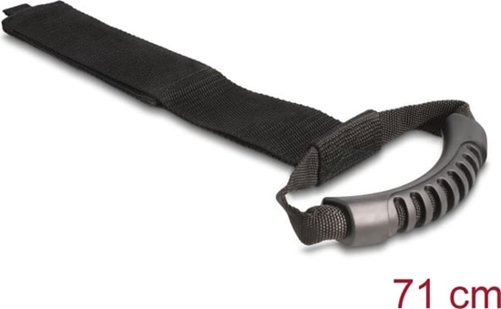 Изображение Delock Carrying Strap with hook-and-loop fastener L 710 x W 50 mm black 2 pieces