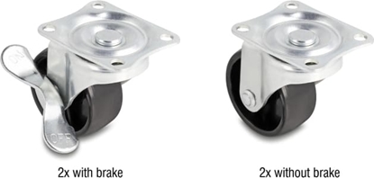 Изображение Delock Castor Wheel Ø 50 mm load capacity up to 90 kg Set 2 x 2 pieces