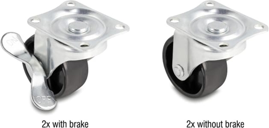 Изображение Delock Castor Wheel Ø 50 mm load capacity up to 90 kg Set 2 x 2 pieces