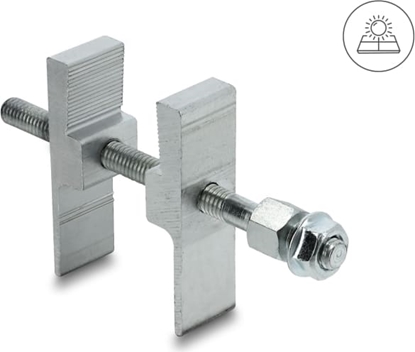Picture of Delock Clamp for Animal Repellent Barrier / Pigeon Repellent for Photovoltaic Solar Modules aluminium