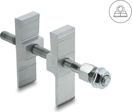 Picture of Delock Clamp for Animal Repellent Barrier / Pigeon Repellent for Photovoltaic Solar Modules aluminium
