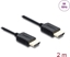Attēls no Delock Coaxial High Speed HDMI cable 8K 60 Hz 48 Gbps with braided coating 2 m