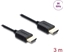 Изображение Delock Coaxial High Speed HDMI cable 8K 60 Hz 48 Gbps with braided coating 3 m