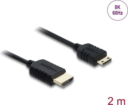 Изображение Delock Coaxial High Speed HDMI cable HDMI male to Mini HDMI male 8K 60 Hz 2 m