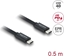 Изображение Delock Coaxial USB 40 Gbps cable USB PD 3.1 240 W 0.5 m