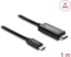 Attēls no Delock Coaxial USB Type-C™ to HDMI cable (DP Alt Mode) 4K 60 Hz with braided coating 1 m