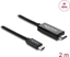 Изображение Delock Coaxial USB Type-C™ to HDMI cable (DP Alt Mode) 4K 60 Hz with braided coating 2 m
