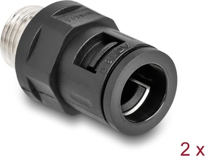 Изображение Delock Conduit Fitting with brass external thread M16 black 2 pieces