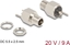 Picture of Delock Connector DC 5.5 x 2.5 mm female bulkhead soldering version - Hexagon 20 V / 9 A