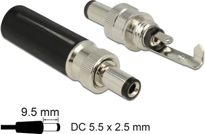 Изображение Delock Connector DC 5.5 x 2.5 mm with 9.5 mm length male soldering version