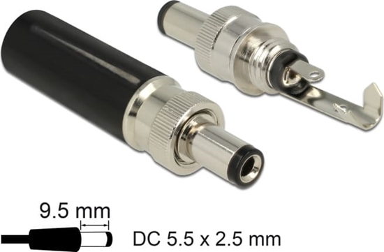Изображение Delock Connector DC 5.5 x 2.5 mm with 9.5 mm length male soldering version