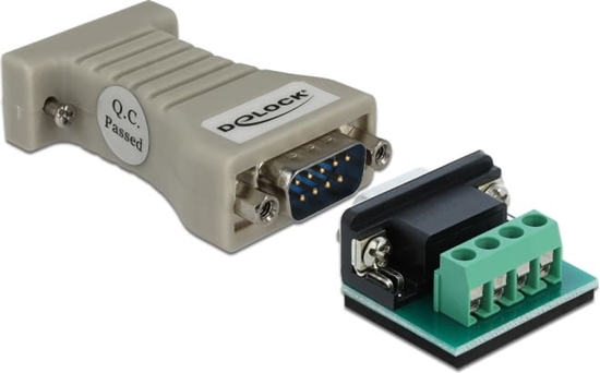 Изображение Delock Converter 1 x Serial RS-232 DB9 to 1 x Serial RS-485 with ESD protection 15 kV surge protection 600 W