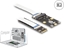 Picture of Delock Converter M.2 Key B+M male to 1 x Mini PCIe Slot half size / full size with flexible cable