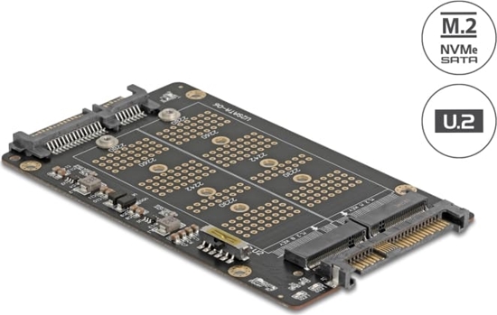 Изображение Delock Converter M.2 Key M NVMe SSD to U.2 and M.2 Key B SATA SSD to SATA