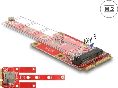 Изображение Delock Converter Mini PCIe > M.2 Key B slot + Micro SIM slot