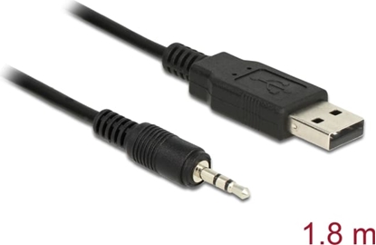 Изображение Delock Converter USB 2.0 male > TTL 2.5 mm 3 pin stereo jack male 1.8 m (3.3 V )