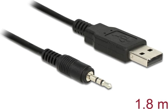 Изображение Delock Converter USB 2.0 male > TTL 2.5 mm 3 pin stereo jack male 1.8 m (5 V)