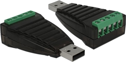 Изображение Delock Converter USB Type-A to Serial RS-422/485 terminal block with surge protection 600 W