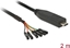 Picture of Delock Converter USB Type-C™ 2.0 male to LVTTL 3.3 V 6 pin pin header female separate 2.0 m