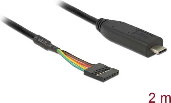 Изображение Delock Converter USB Type-C™ 2.0 male to LVTTL 6 pin pin header female 2.0 m