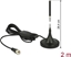 Picture of Delock DAB+ Antenna F Plug 21 dBi active fixed omnidirectional with magnetic base RG-174 2 m black