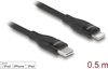 Изображение Delock Data and charging cable USB Type-C™ to Lightning™ for iPhone™, iPad™ and iPod™ black 0.5 m MFi