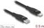 Picture of Delock Data and charging cable USB Type-C™ to Lightning™ for iPhone™, iPad™ and iPod™ black 0.5 m MFi