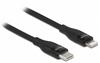 Изображение Delock Data and charging cable USB Type-C™ to Lightning™ for iPhone™, iPad™ and iPod™ black 0.5 m MFi