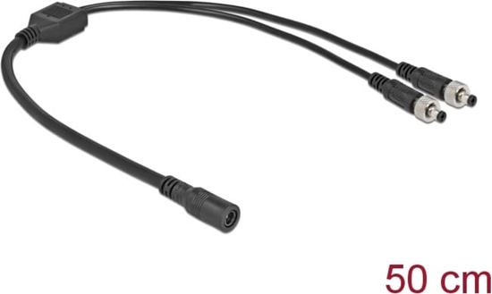 Изображение Delock DC Splitter Cable 5.5 x 2.1 mm 1 x female to 2 x male screwable