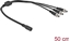 Picture of Delock DC Splitter Cable 5.5 x 2.1 mm 1 x female to 3 x male screwable