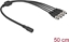 Attēls no Delock DC Splitter Cable 5.5 x 2.1 mm 1 x female to 4 x male screwable