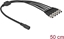 Attēls no Delock DC Splitter Cable 5.5 x 2.1 mm 1 x female to 5 x male screwable