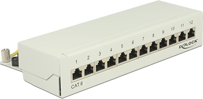 Изображение Delock Desktop Patch Panel 12 Port Cat.6 grey