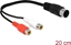 Изображение Delock DIN Cable diode plug 5 pin to 2 x RCA female 20 cm