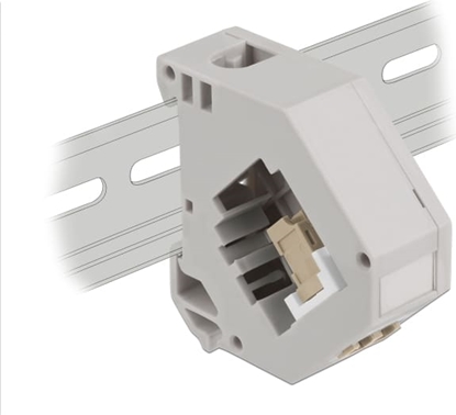 Изображение Delock DIN rail Adapter with Keystone LC Duplex female to LC Duplex female beige